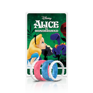 Image of Alice in Wonderland 4-Ring Box Set Bundle - Pixie Pink, Blue Topaz, White.