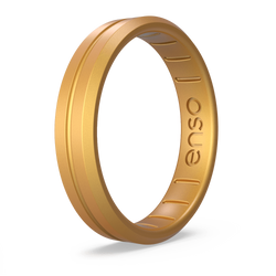 Thin Contour Silicone Ring Gold