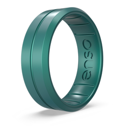 Classic Contour Silicone Ring Peacock Quartz