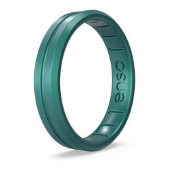 Thin Contour Silicone Ring Peacock Quarts