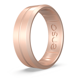 Classic Contour Silicone Ring Rose Gold