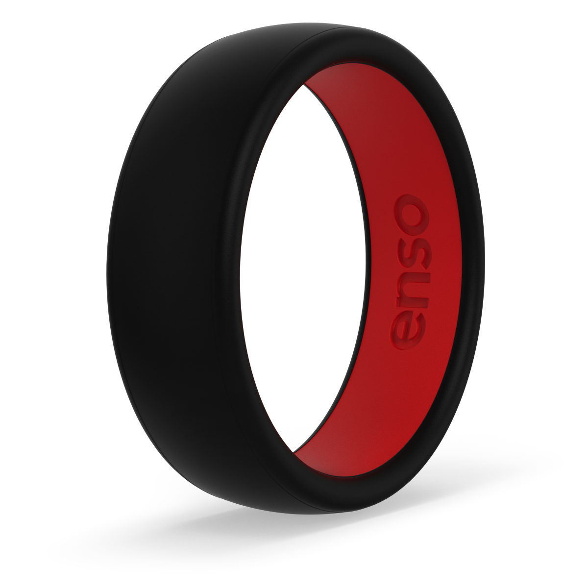 Obsidian Red Silicone Ring DualTone Collection Enso Rings