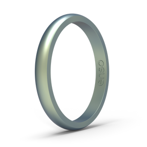 Image of Volcanic Ash Ring - Green with blue shimmer.