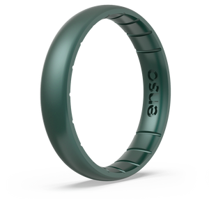 Image of Emerald Ring - Iridescent deep forest green.