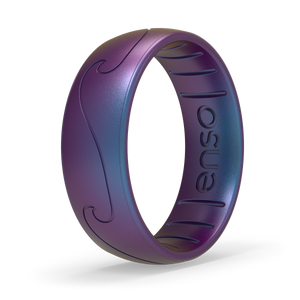 Image of Mermaid Waves Ring - Iridescent bluish purple with green and teal.